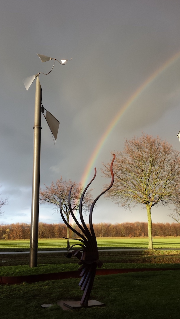Skulptur Kunstwerk Park  Gartenkunst Windspiel