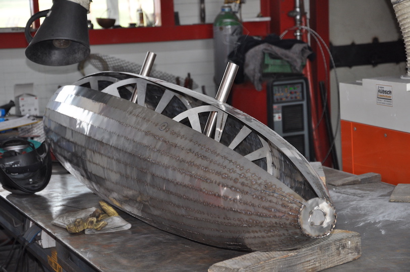 Modell Zeppelin originalgetreu Nachbau des Kunstschmied Niedersachsen als Metallskulptur Stahl