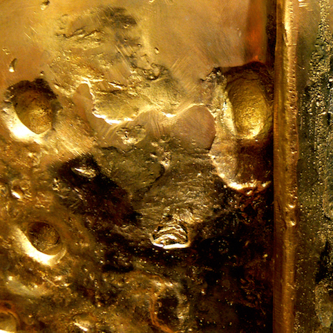 Messing geschmiedet gegossen massiv golden Stahl Kunstwerk Brunnen Wasserspiel